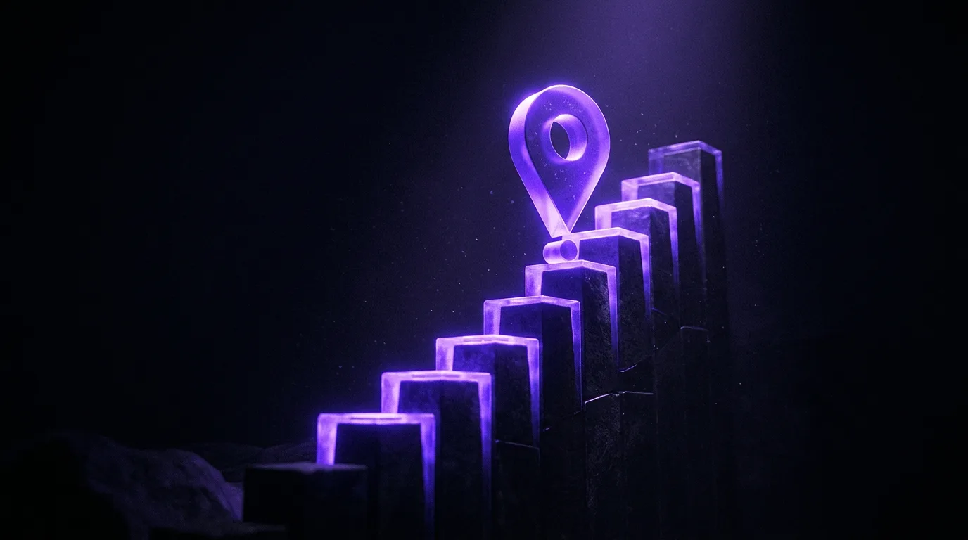 A local business climbing violet map-pack ranking bars